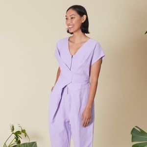 Venus Wrap Jumper in Lilac by Rujuta Sheth